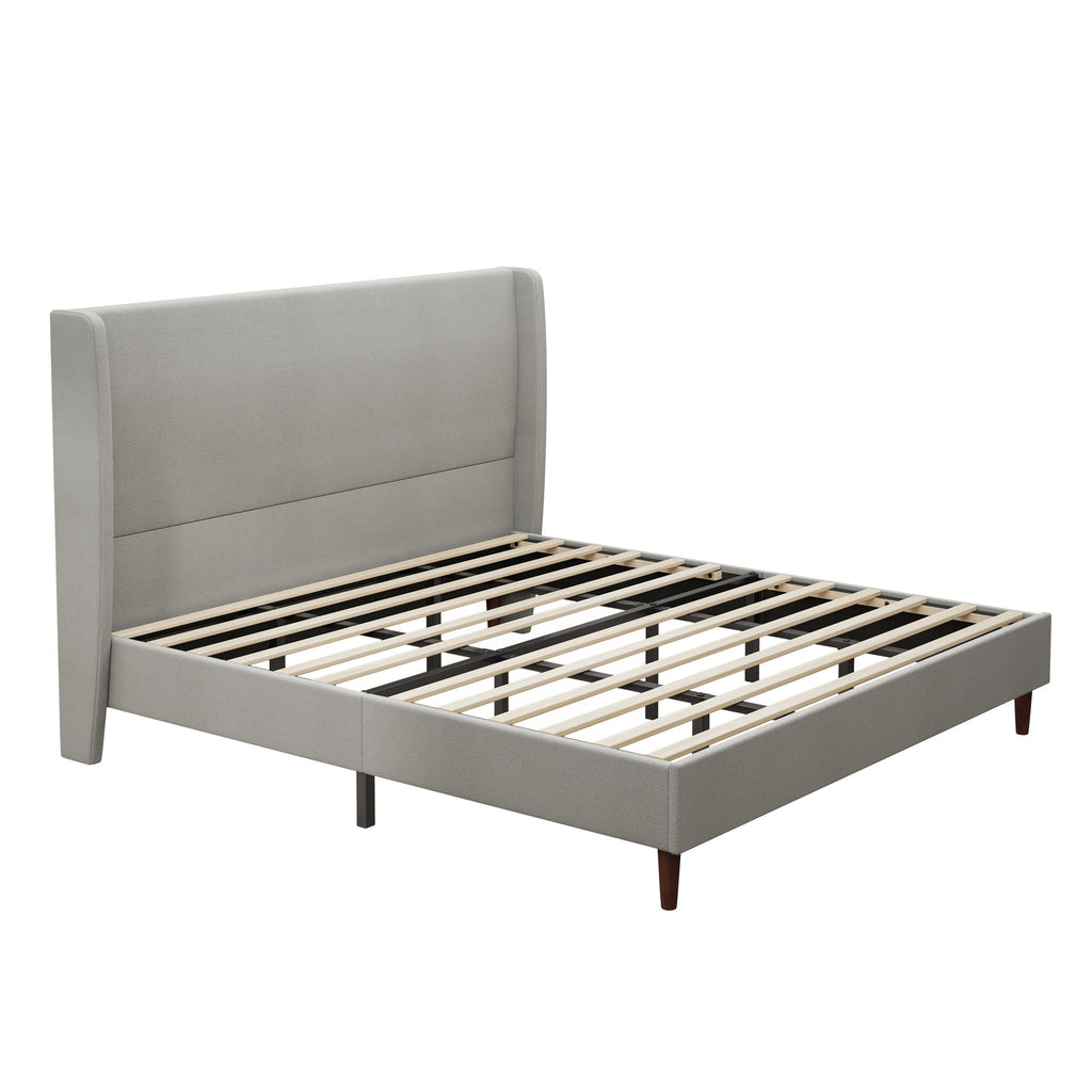 Upholstered Bed & High Headboard Design