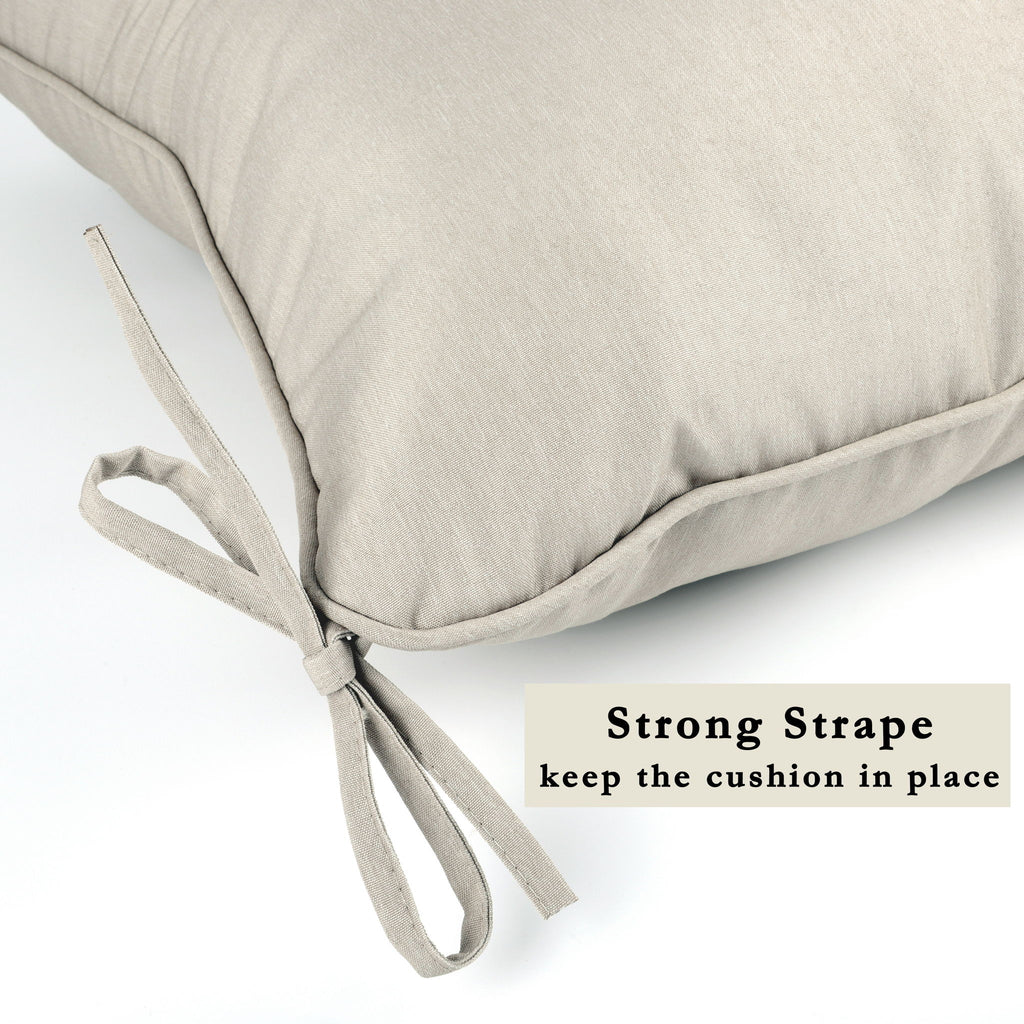 Outdoor Deep Seat Cushions For Patio Furniture Waterproof Set - Beige