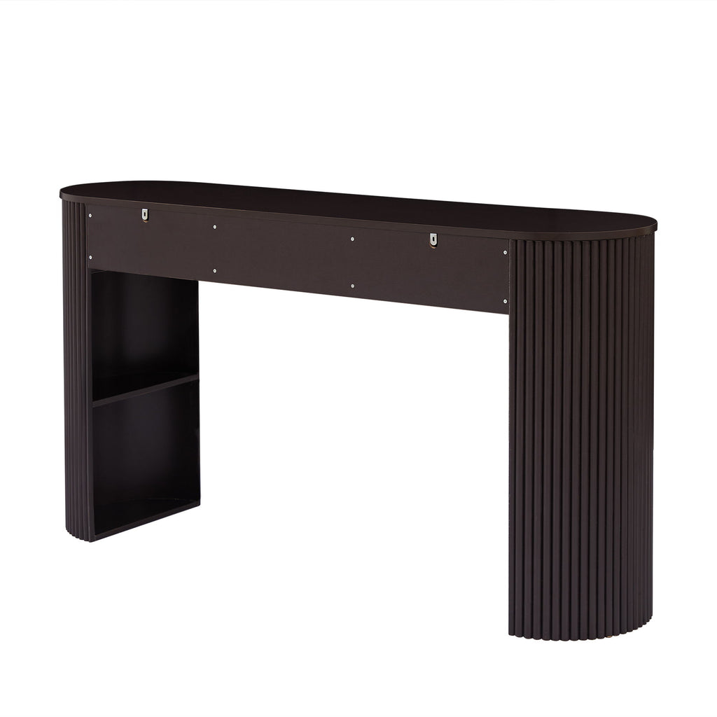 Retro Console Table With Storage, 3 Drawers
