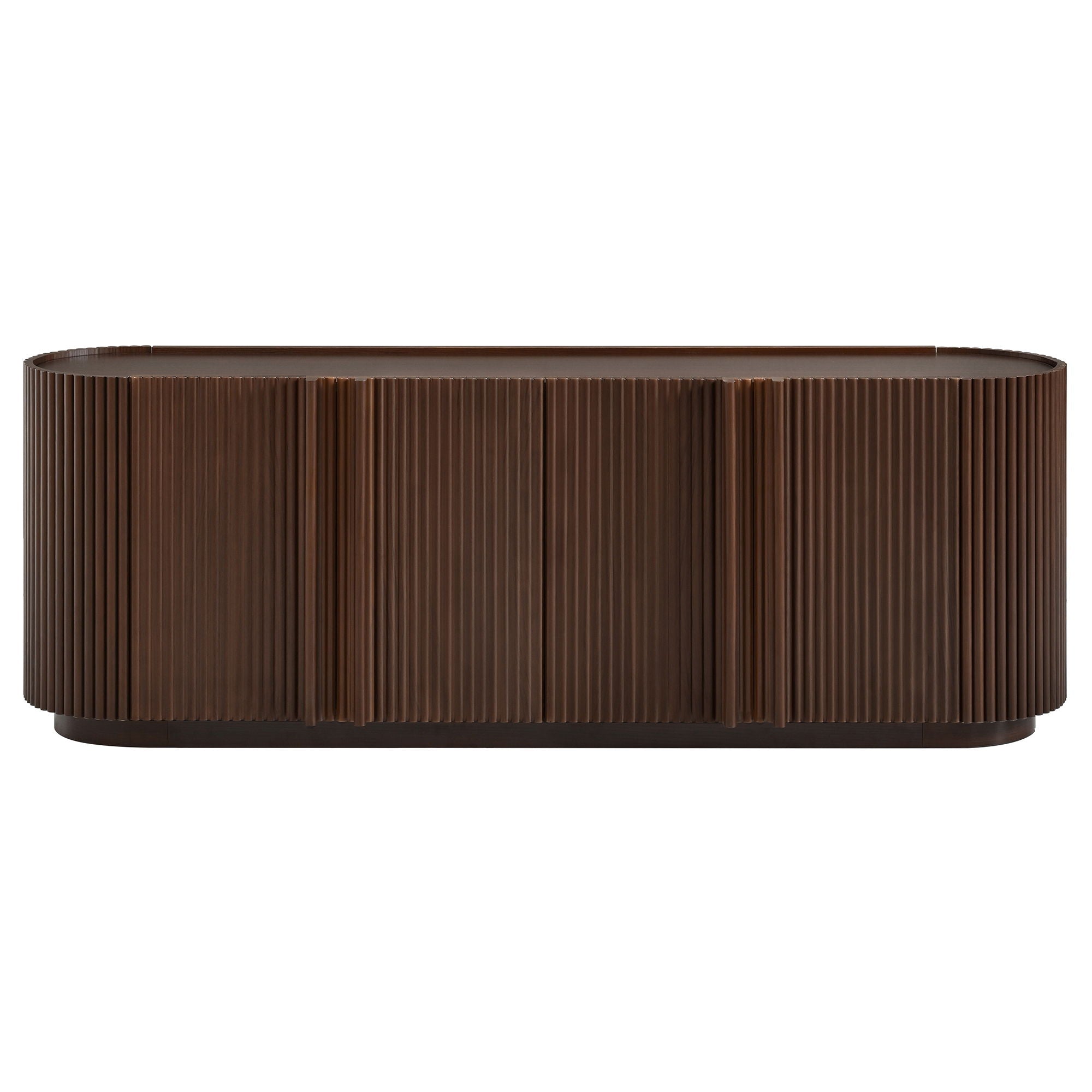TV Stand With Fluted Tambour Style Door