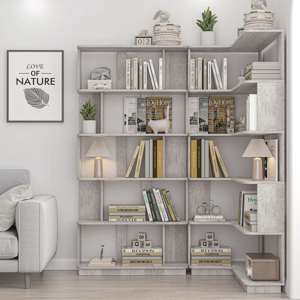 Modern 5 Tier Open Storage Bookcase