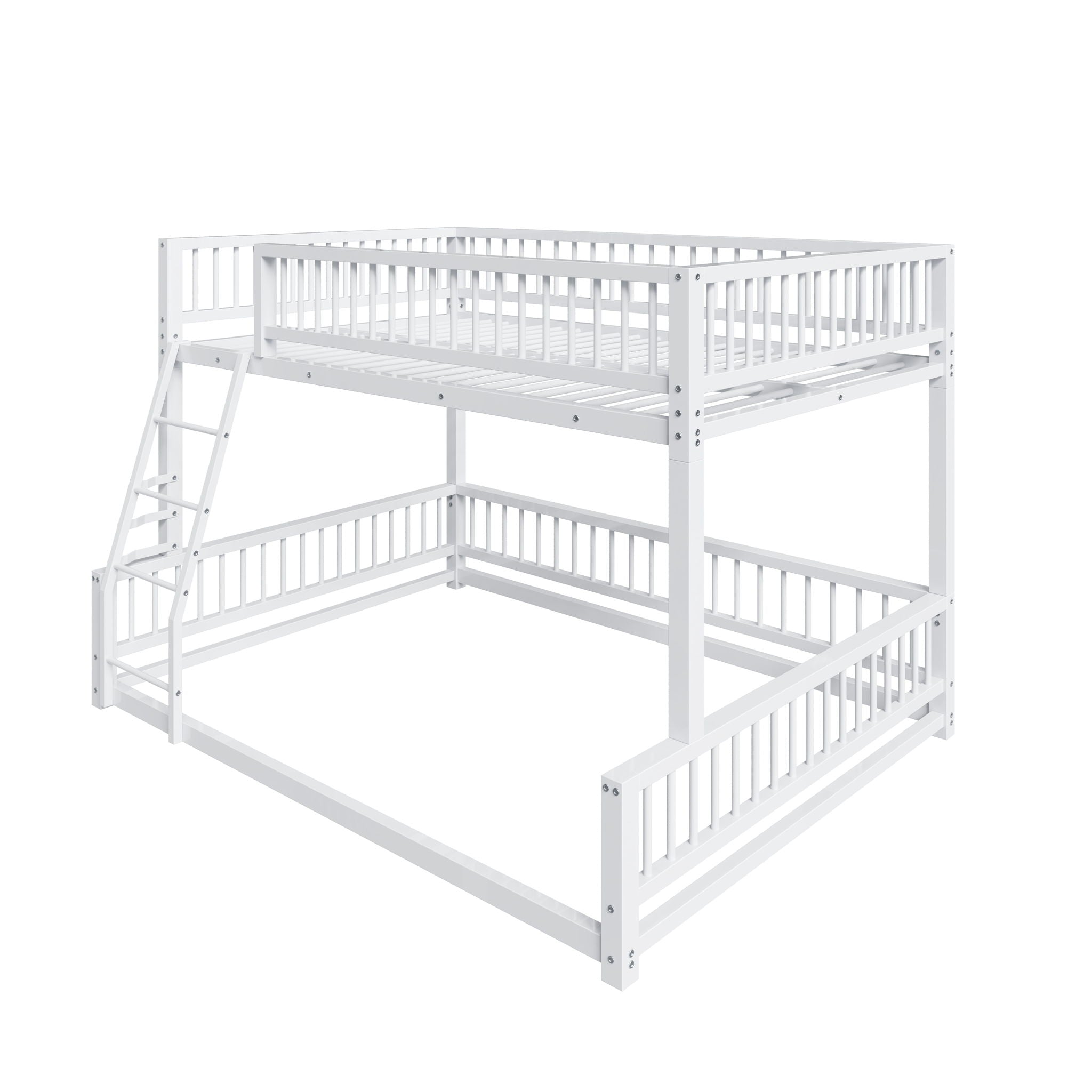 Bunk Bed With Ladder And Safety Guardrails