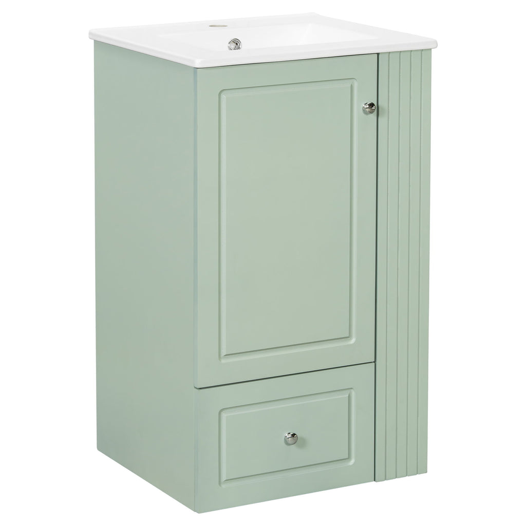 Modern Freestanding Bathroom Vanity With Sink, Soft-Close Drawer, Towel Bar