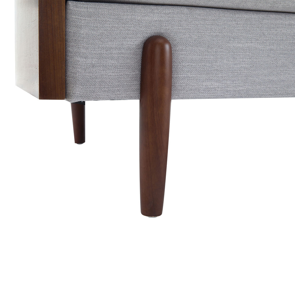 Mid Century Moderne Sofa With Wood Sides
