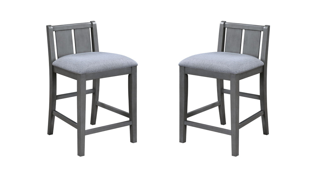 Graham - 20" Upholstered Seat Counter Height Chair (Set of 2) - Gray
