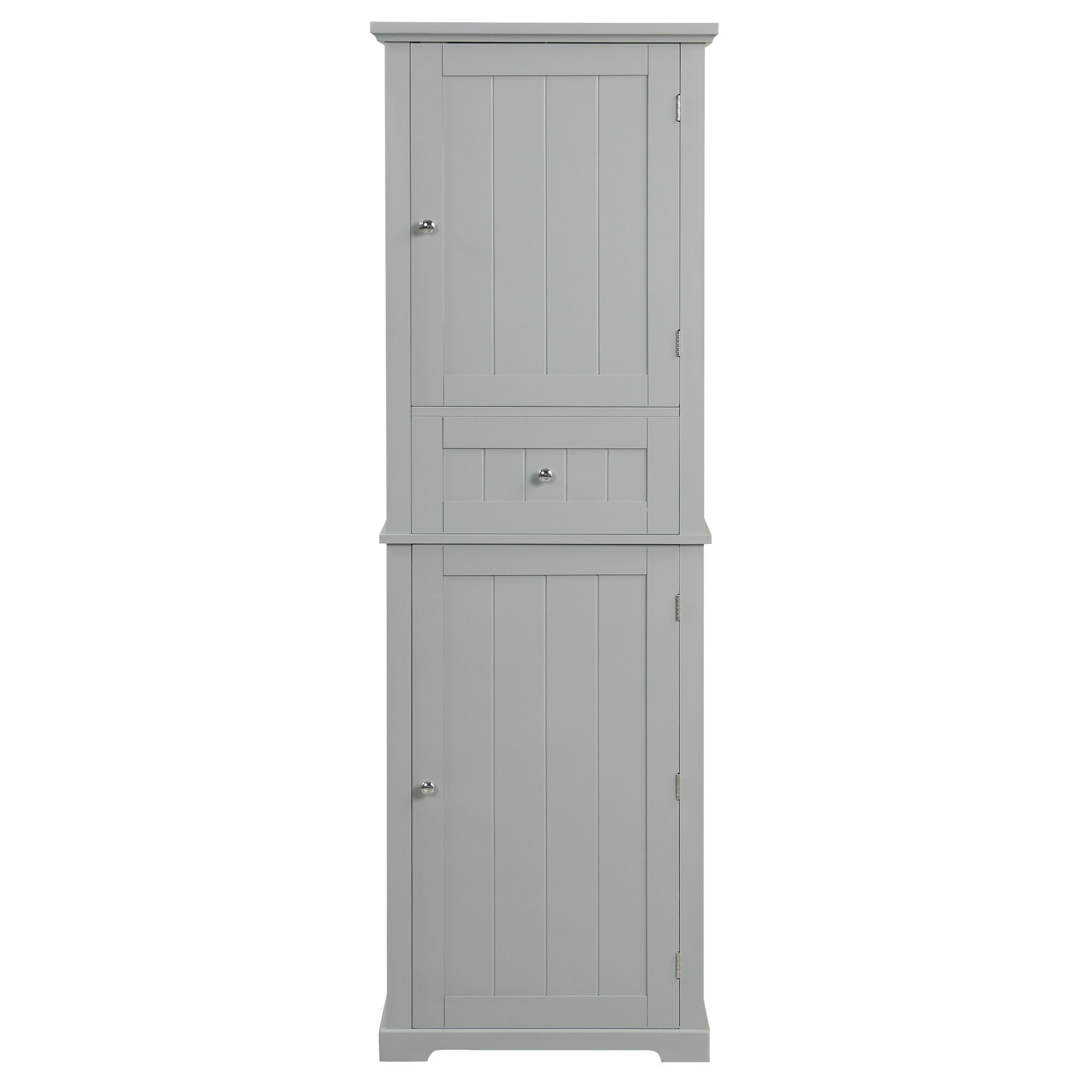 Tall Freestanding Bathroom Storage Cabinet With Drawer And Adjustable Shelf