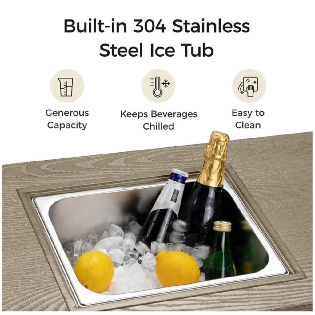 3 In 1 Outdoor Propane Fire Pit Table 50, 000 BTU With Ice Bucket