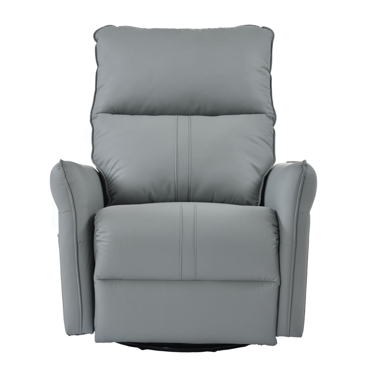 Power Swivel Rocker Recliner Chair, 270° Swivel Rocking Recliner Chair, Electric Small Recliners For Small Spaces, Single Sofa Recliner For Living Room - Blue / Gray