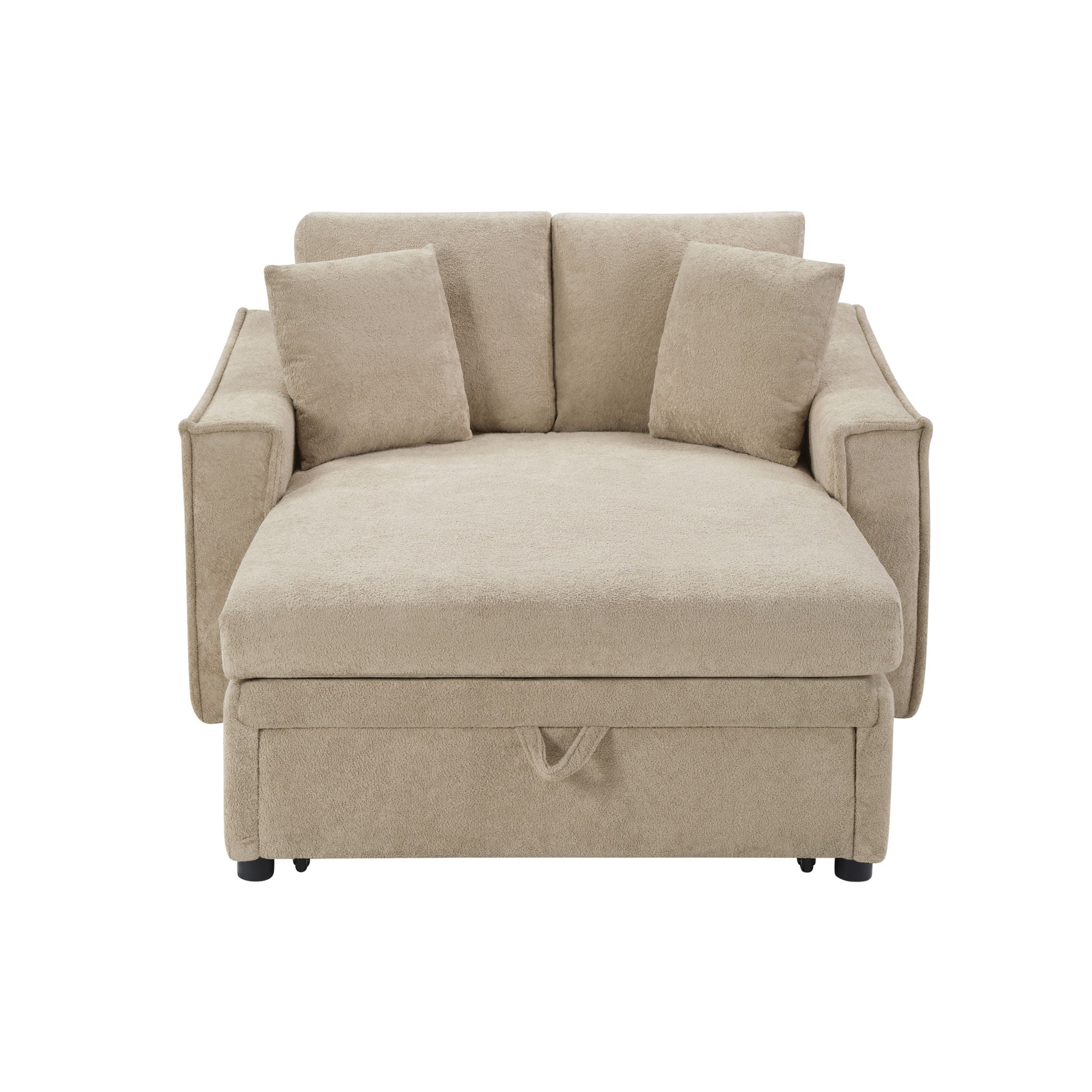 Modern Chaise Sofa With Hidden Storage For Living Room