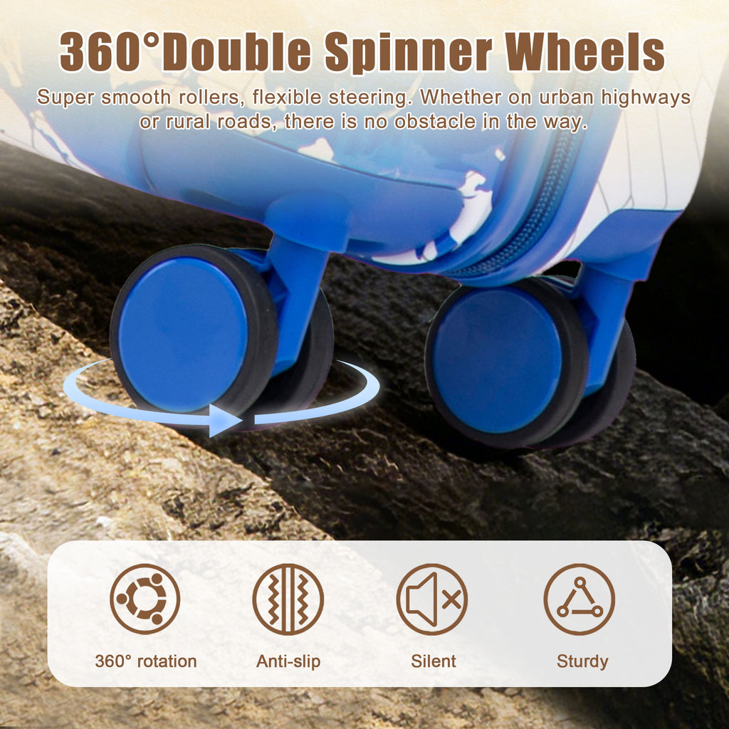 3 Piece With Combination Lock And Silent Wheels