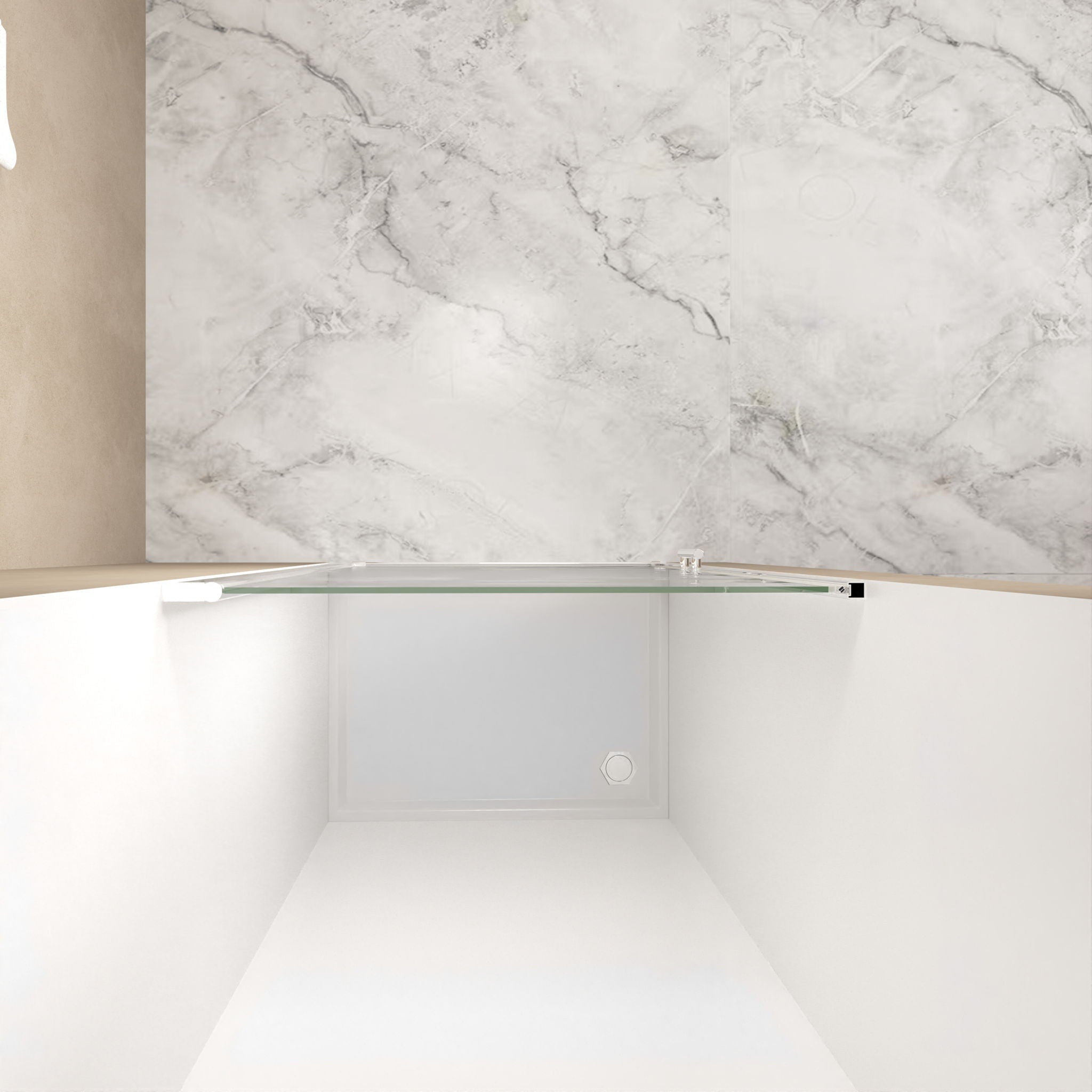 Shower Door With Glass And Explosion Proof Safety Film
