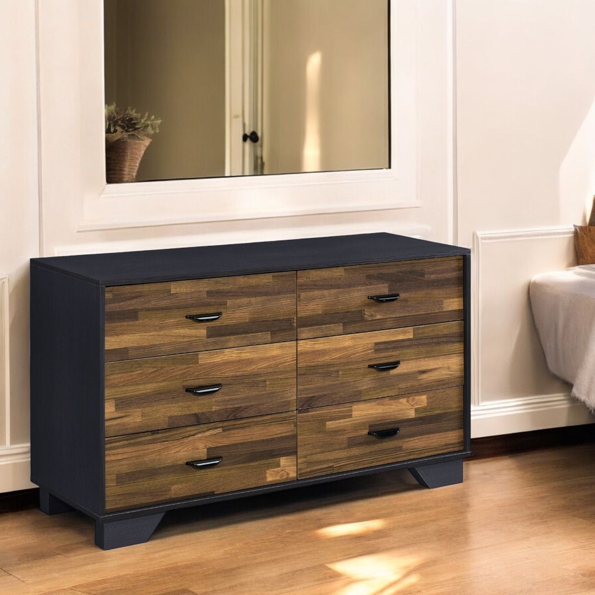 Eos - Dresser - Walnut & Black