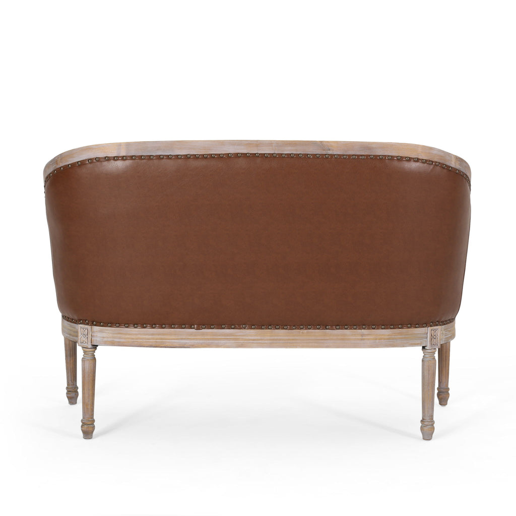 French Country Chesterfield Style Tufted Loveseat
