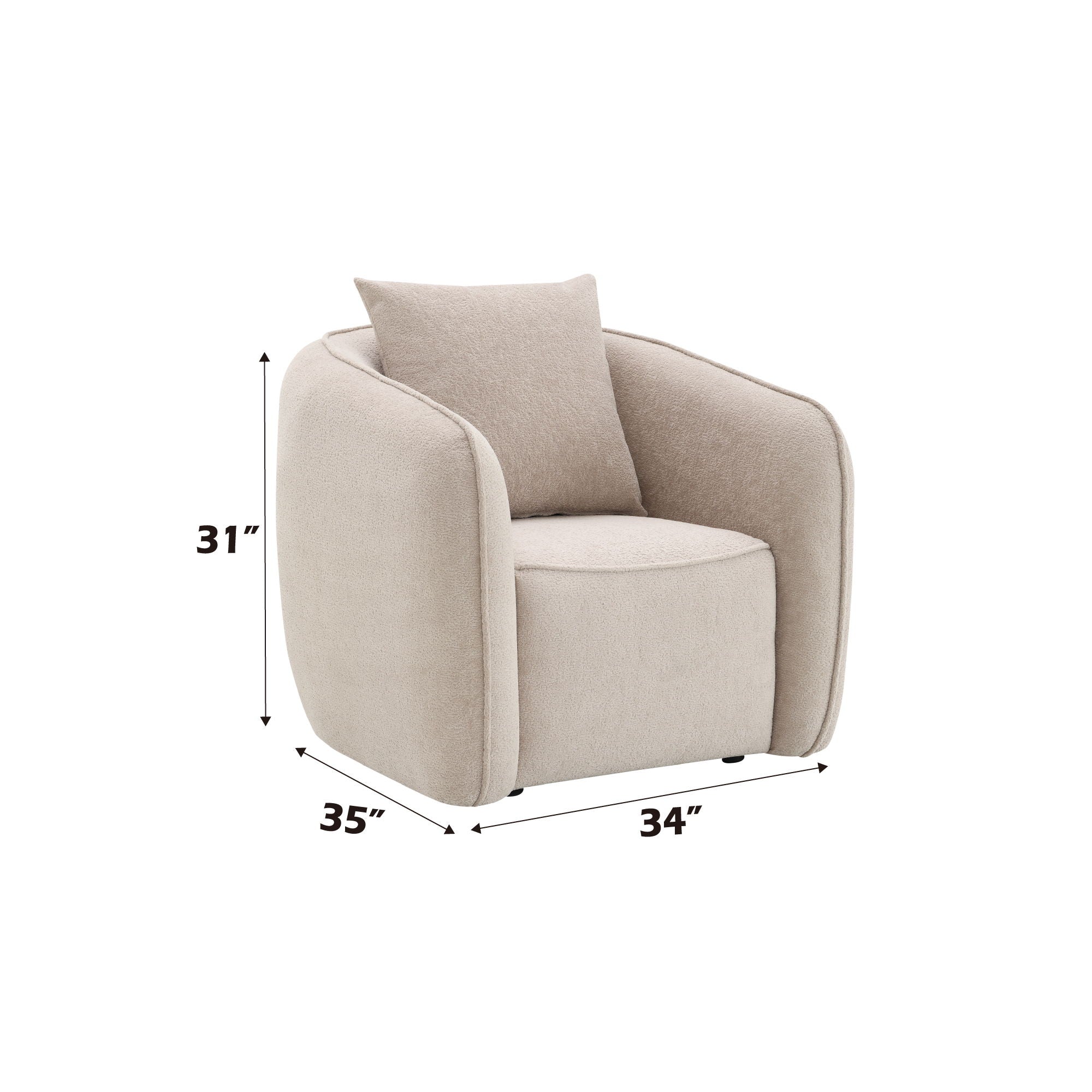 Keith - 3 Piece Living Room Set (Comes With Matching Color Toss Pillows)