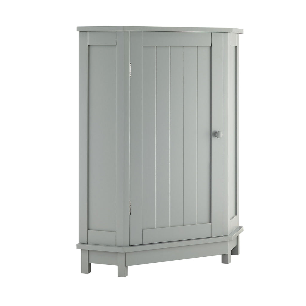 Triangle Corner Bathroom Cabinet With Adjustable Shelf, Storage Unit - Gray
