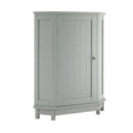 Triangle Corner Bathroom Cabinet With Adjustable Shelf, Storage Unit - Gray
