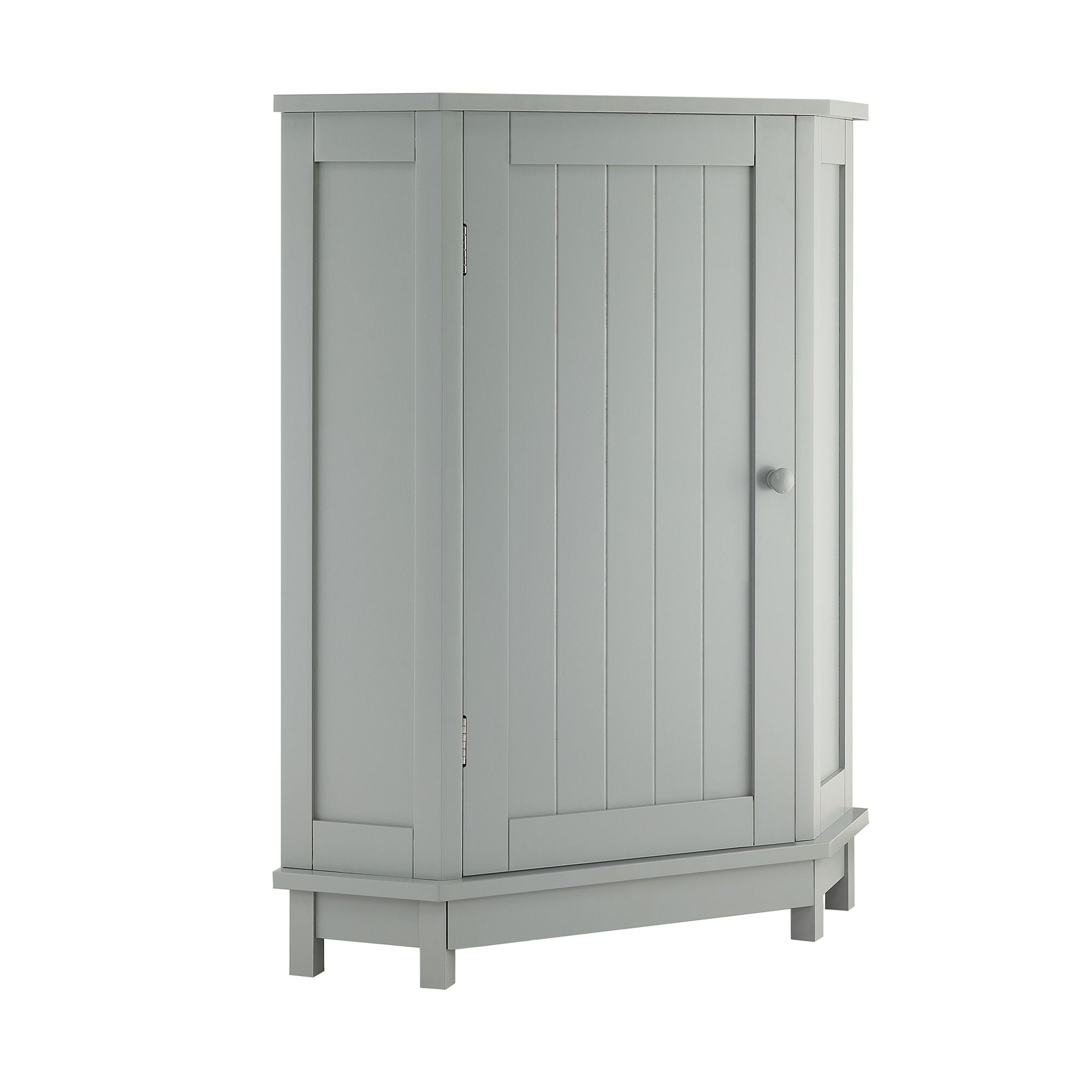 Triangle Corner Bathroom Cabinet With Adjustable Shelf, Storage Unit - Gray