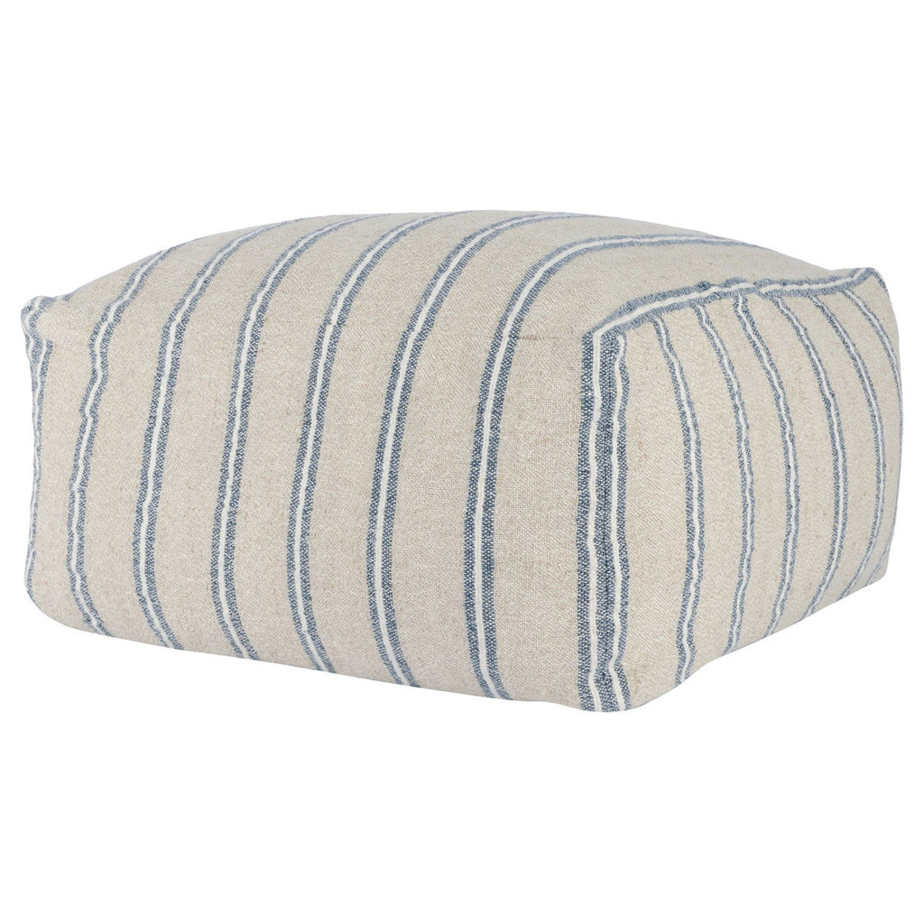Delgada - Pouf - Natural / Blue