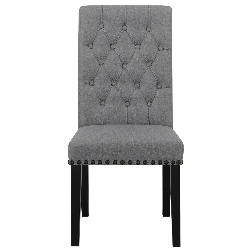 Tufted Rolled Backrest Side Chairs (Set of 2)