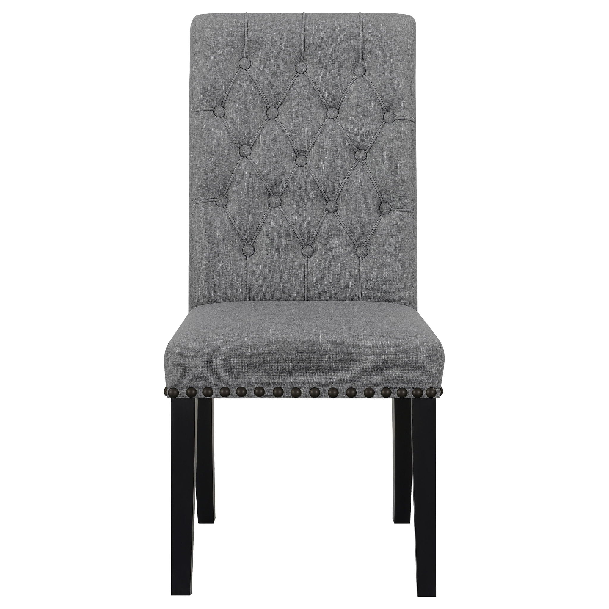 Tufted Rolled Backrest Side Chairs (Set of 2)