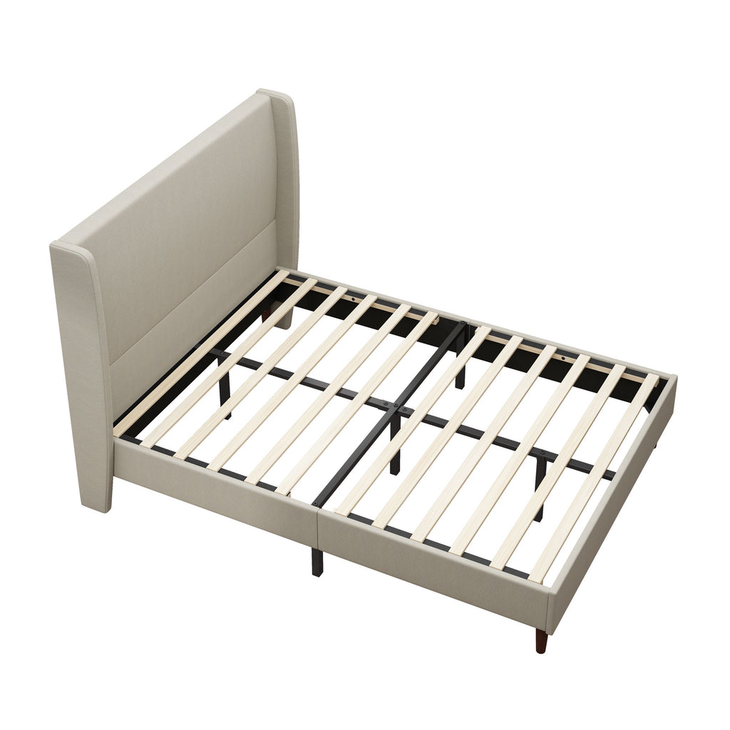 Upholstered Bed With High Headboard Design