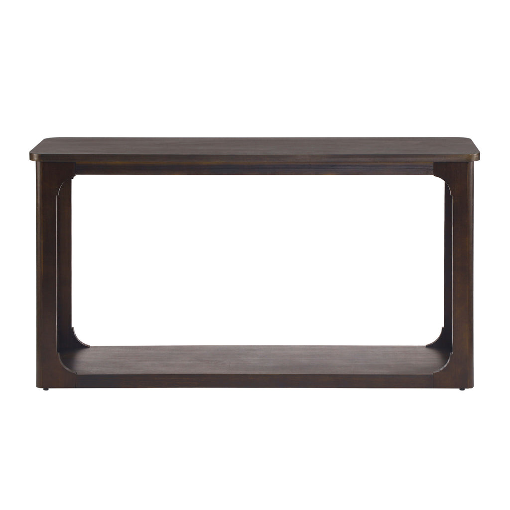 Console Table With Open Arch Cutouts For Living Room Hallway - Espresso
