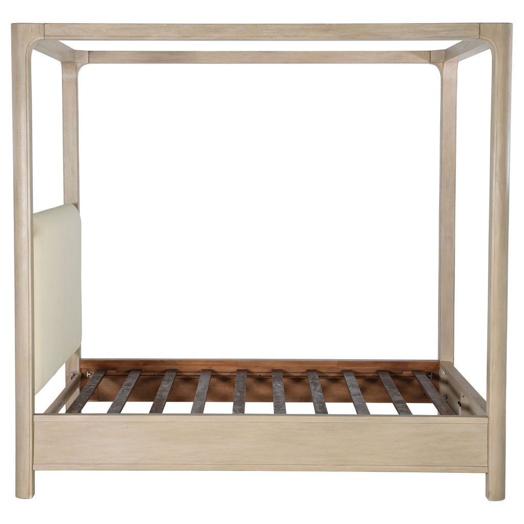 Flores - Eastern King Canopy Bed - Mango Color