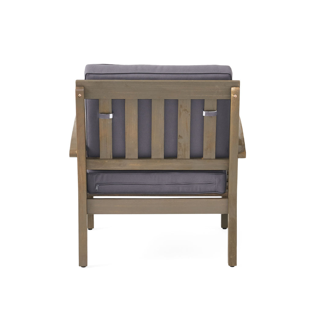 Peyton Club Chair Outdoor Seating Acacia Wood 32.25 X 28.00 X 31.25"