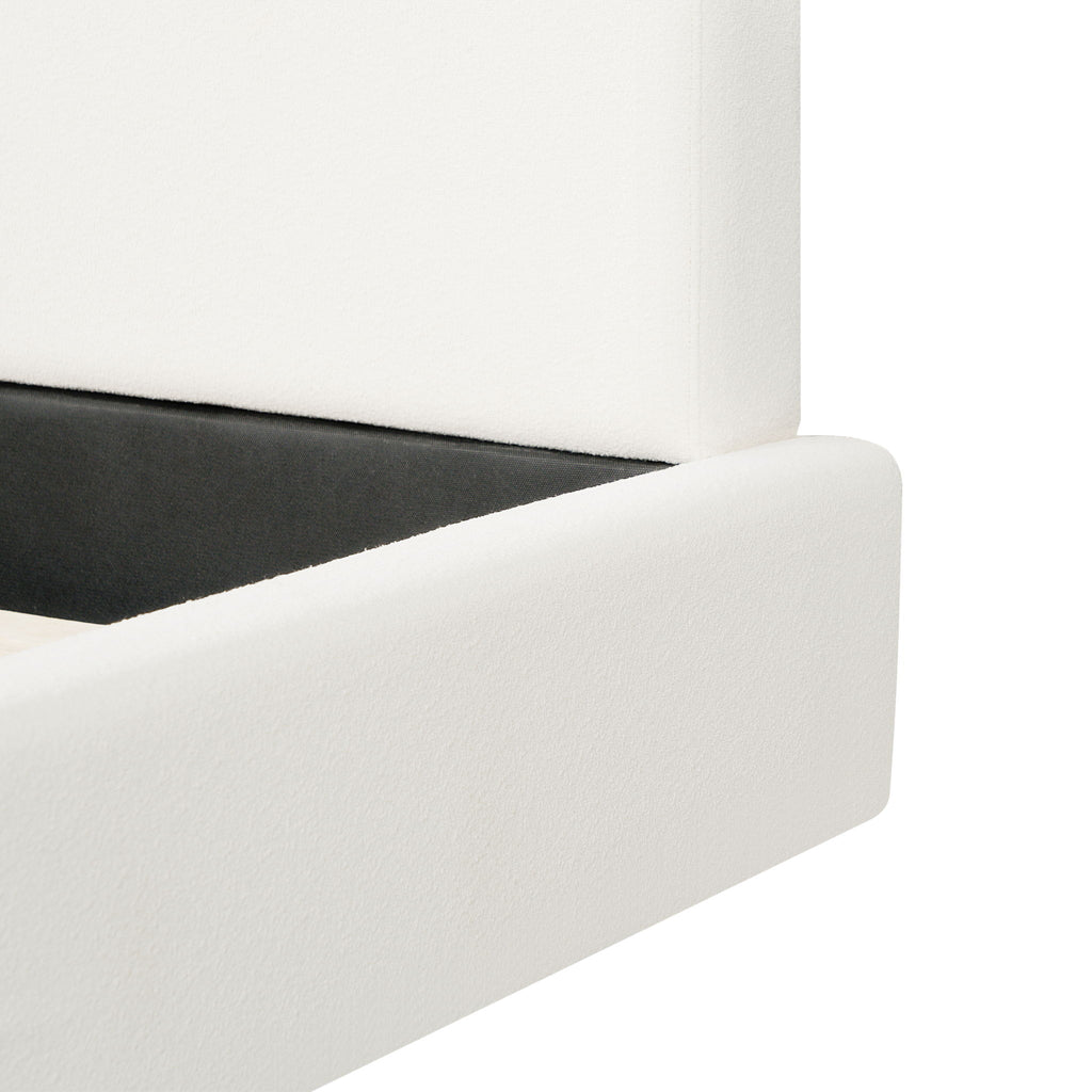 Upholstered Platform Bed Frame With Thick Headboard