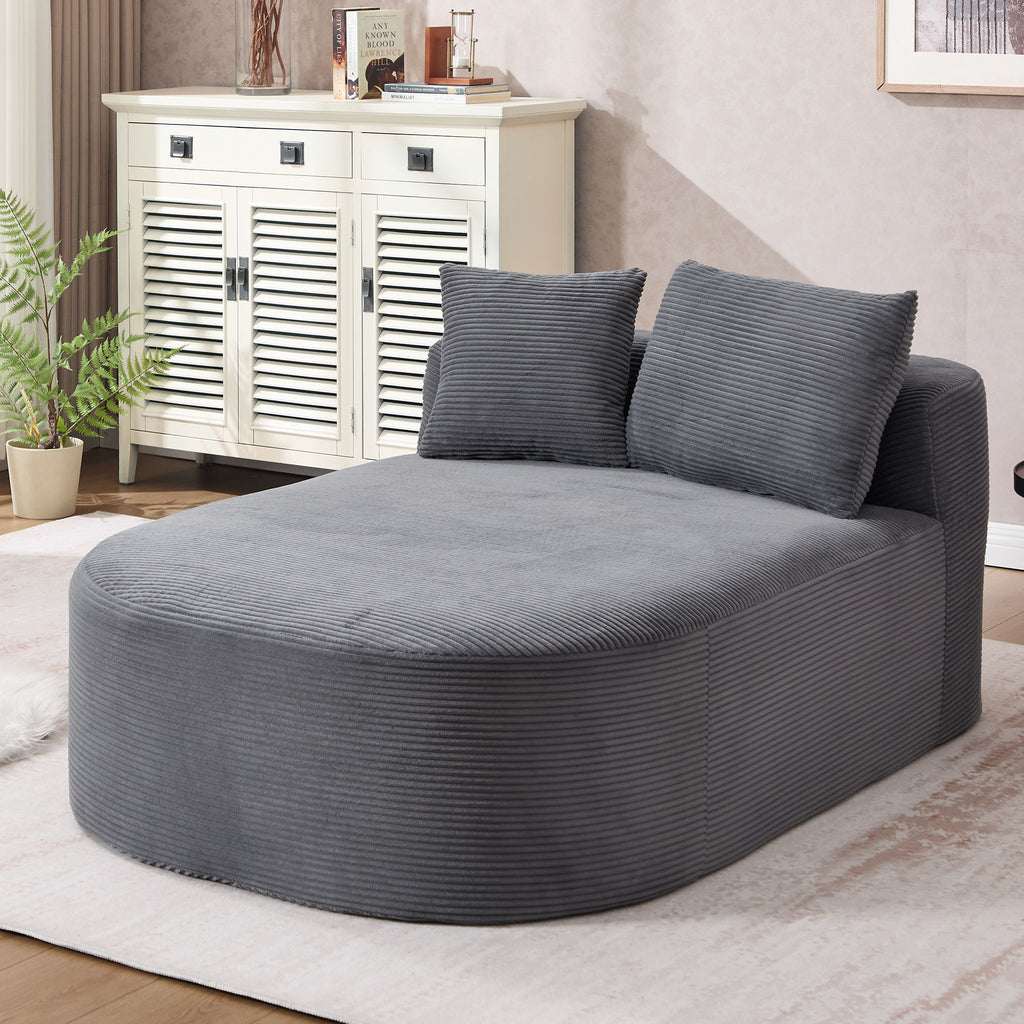Oversized Chaise Lounge Sofa Bed With Deep Seat And Soft Pillows