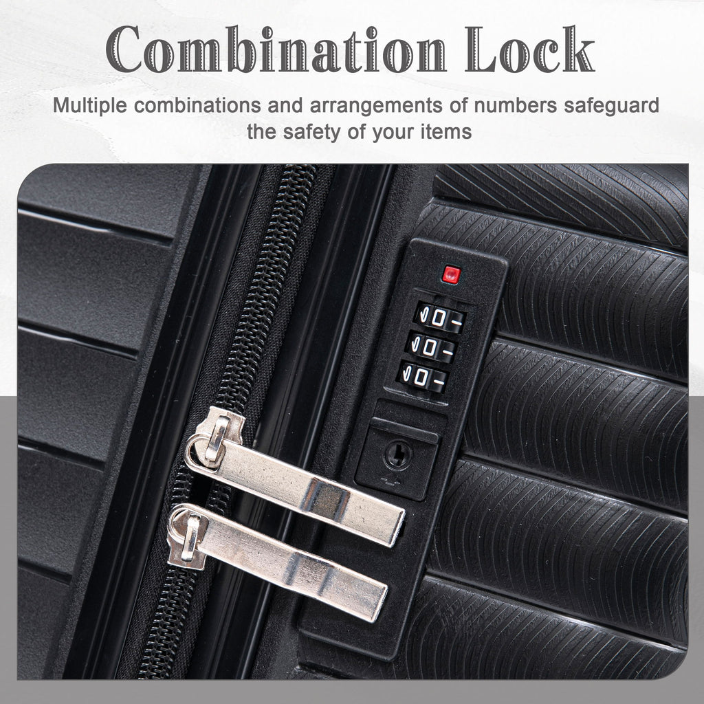 4 Piece Luggage Set, Combination Lock