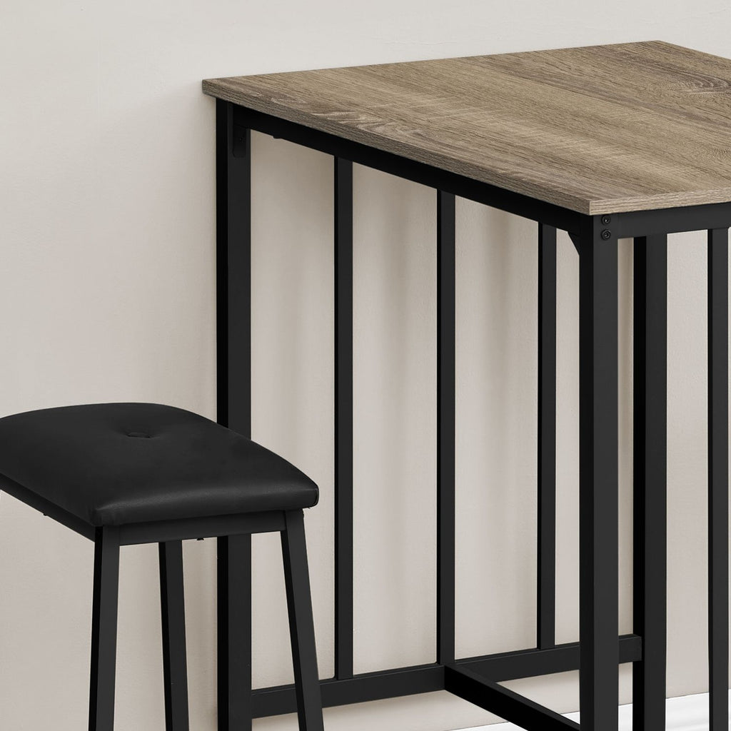 3 Pieces Dining Set, Counter Height, Rectangular, Small, Contemporary & Modern