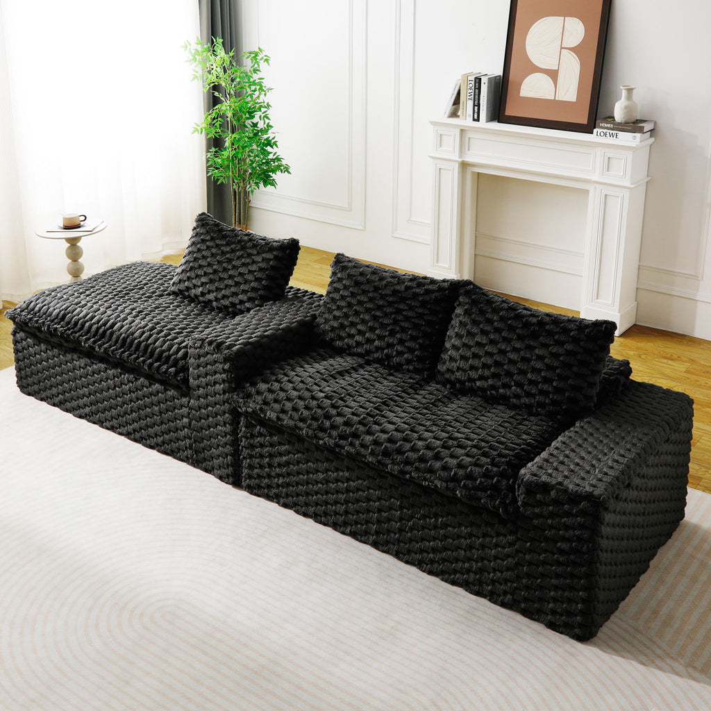 Modular Sofa, Convertible Twin Seat With Chaise Lounge
