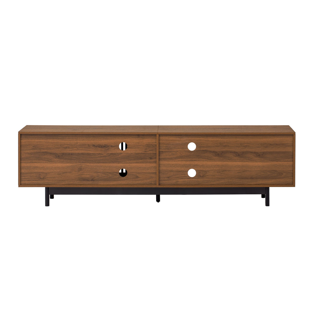 78" TV Stand For TVs Up To 85" Entertainment Center With Deep Drawers & Cable Management, Soft Closing Hinges - Walnut
