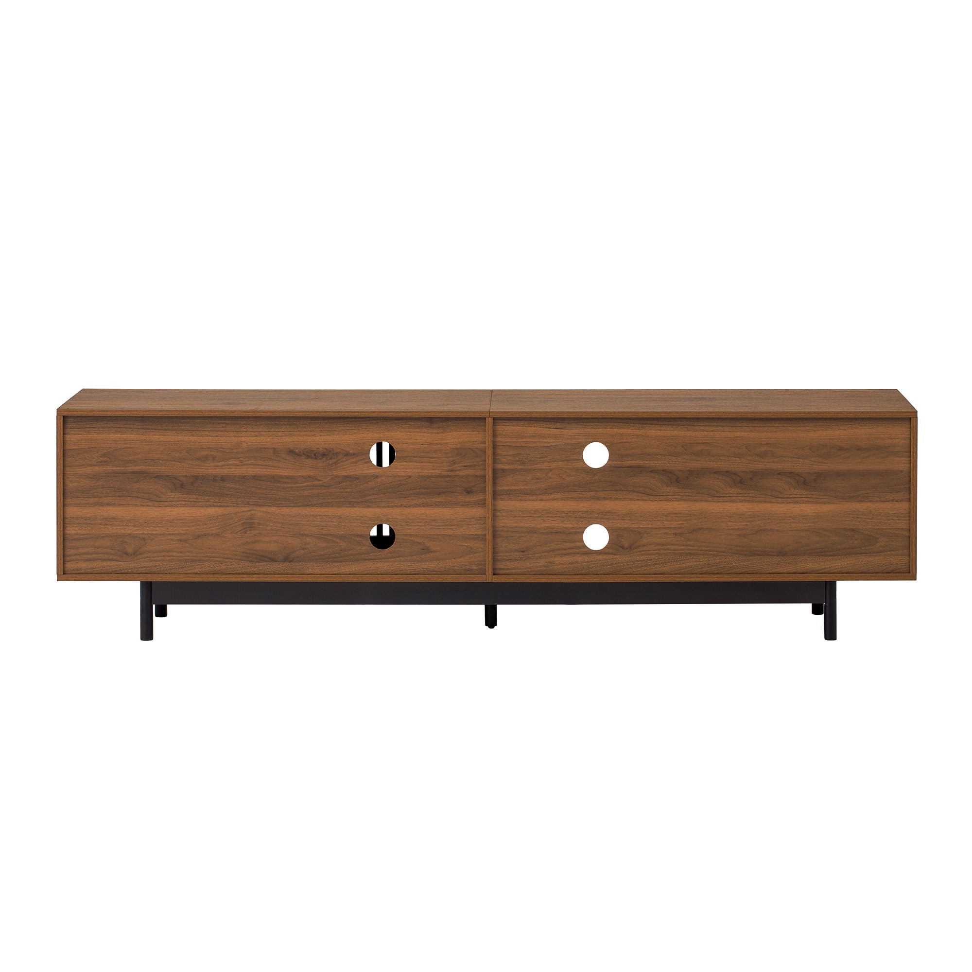 78" TV Stand For TVs Up To 85" Entertainment Center With Deep Drawers & Cable Management, Soft Closing Hinges - Walnut