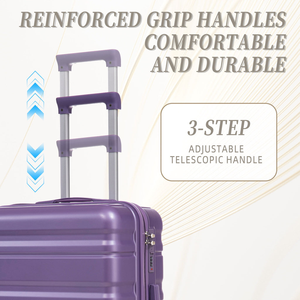 Tourist 3 Piece Luggage Set, Combination Lock, Durable Hard Shell With 360° Silent Wheels