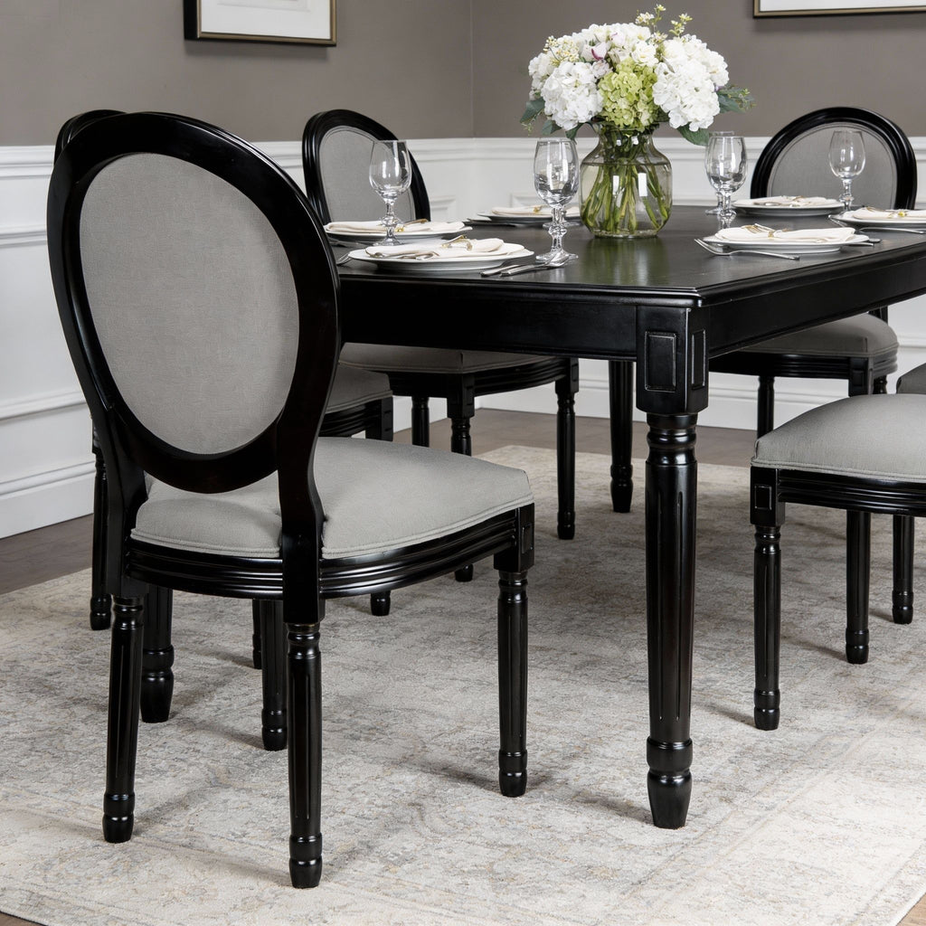 Upholstered & Round Back Dining Chairs (Set of 2)