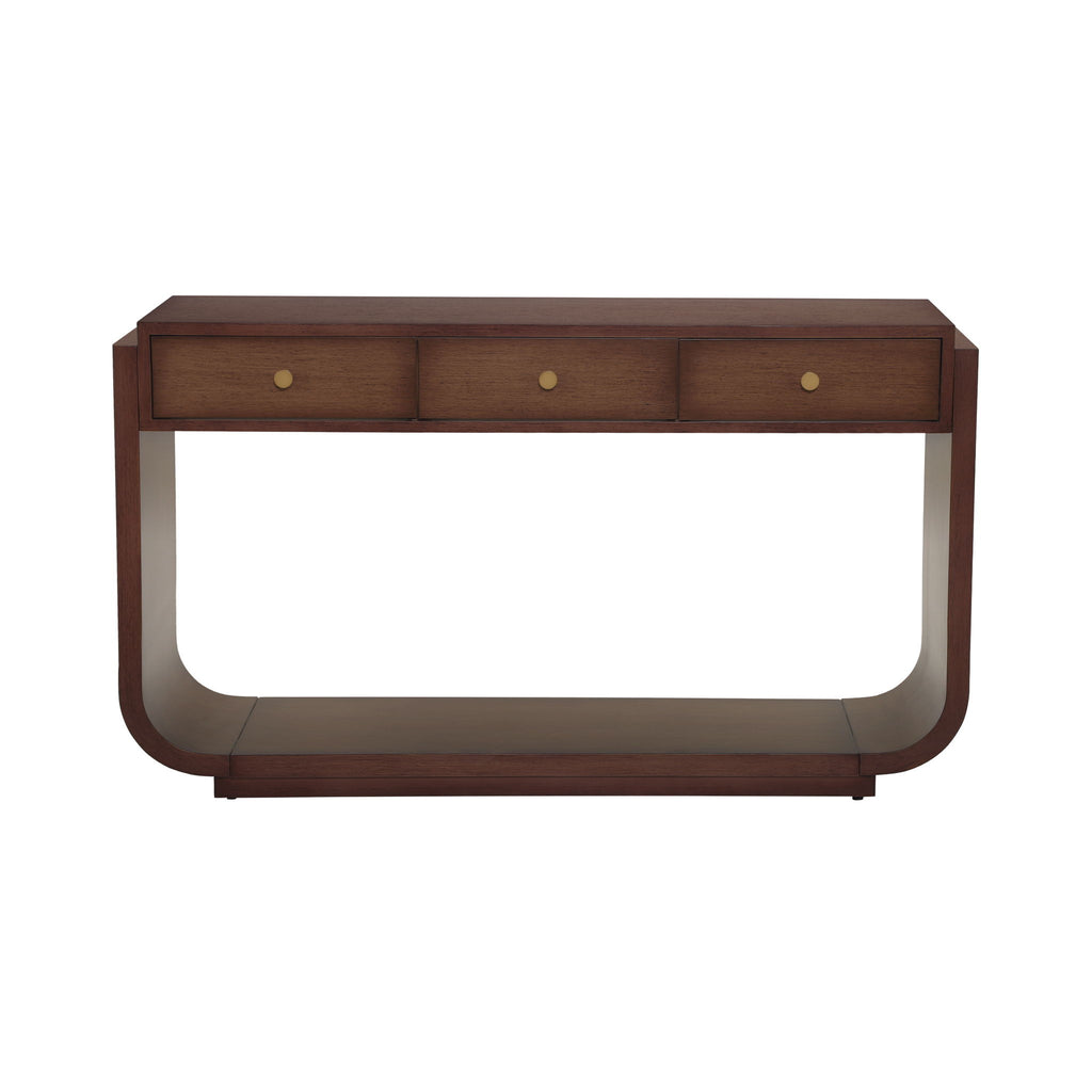 Console Table With 3 Drawers, Display Shelf