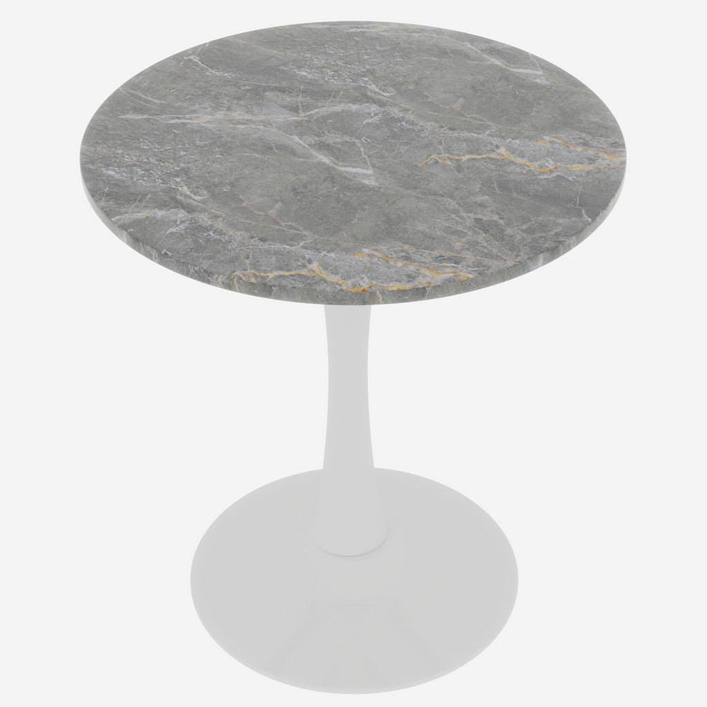 Coffee Table With Round Top For Living Rooms - Gray / White