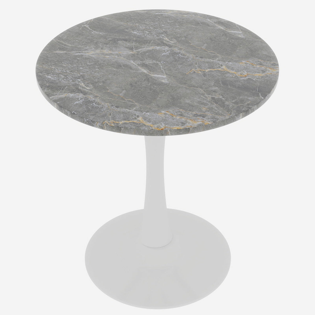 Coffee Table With Round Top For Living Rooms - Gray / White