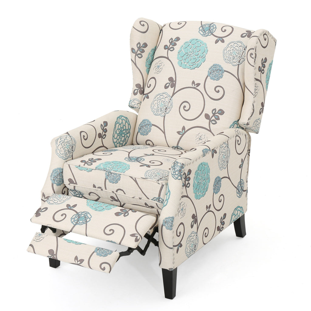 Westeros Wing Back Fabric Upholstered Recliner