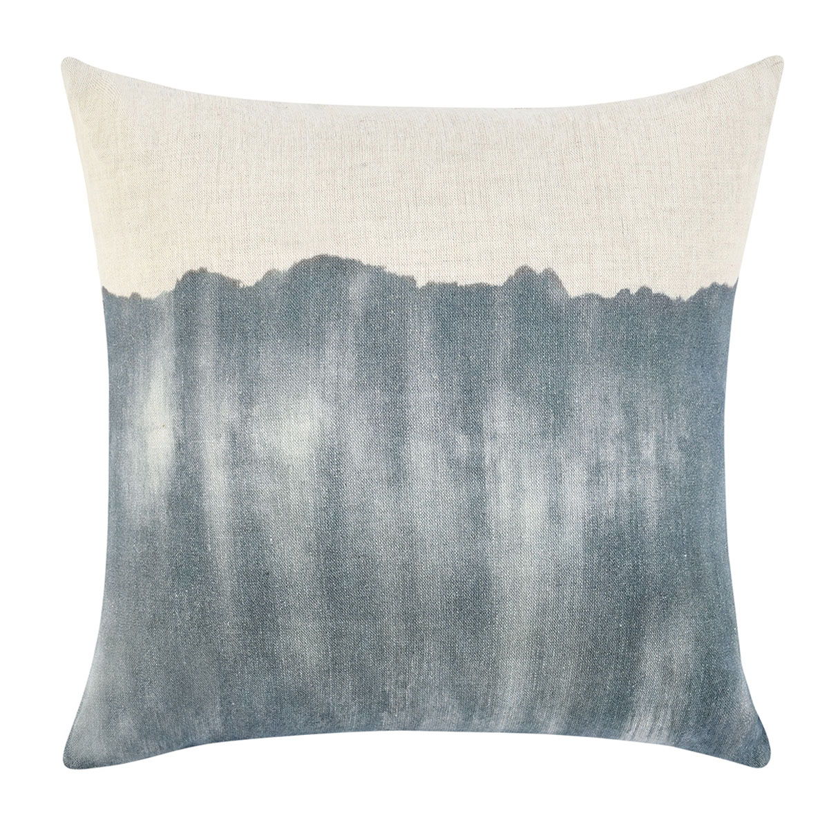 Cora - TL Pillow - Natural / Denim Blue