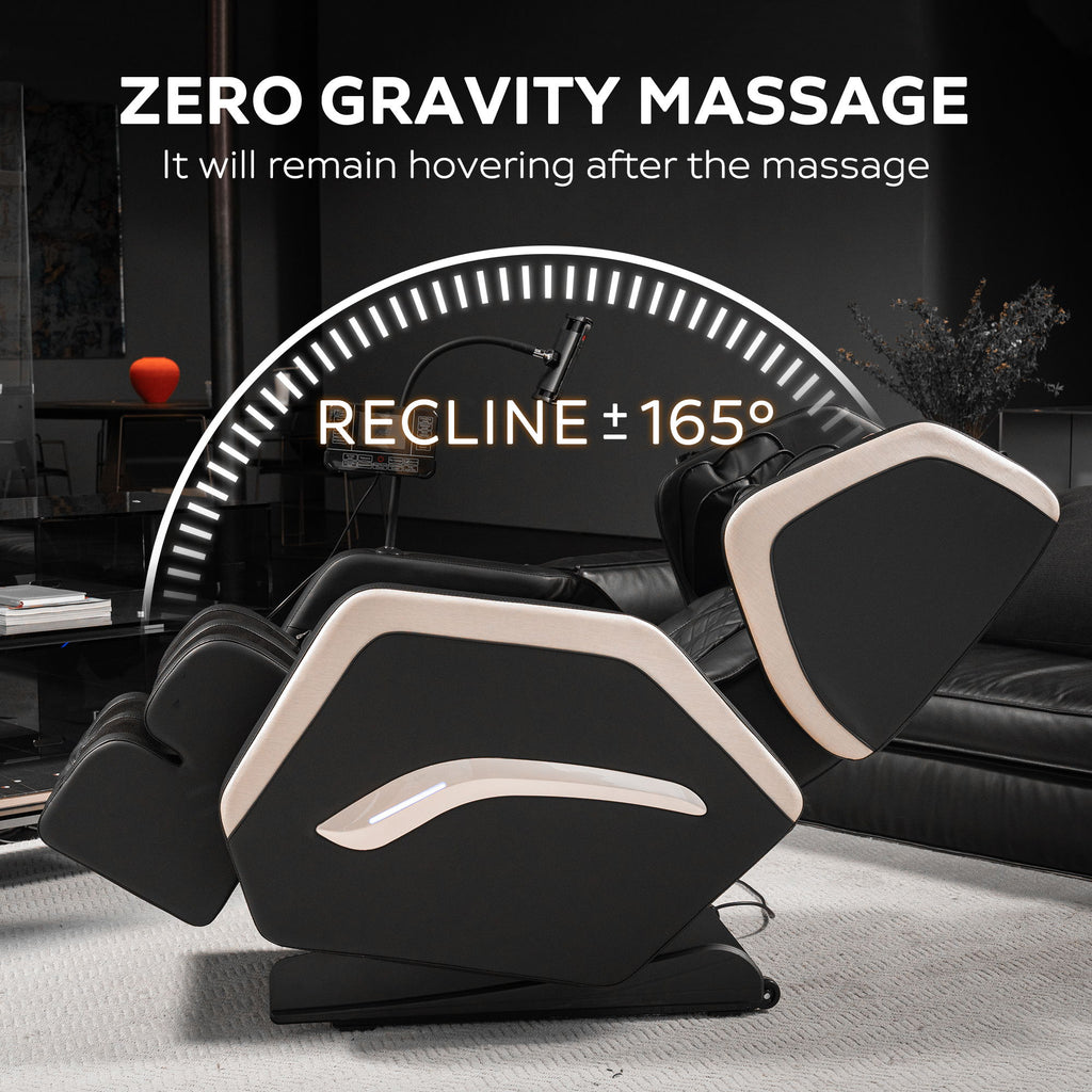 Zero Gravity Massage Chair Recliner With 10 Massage Heads And Full Body Air Pressure - Black
