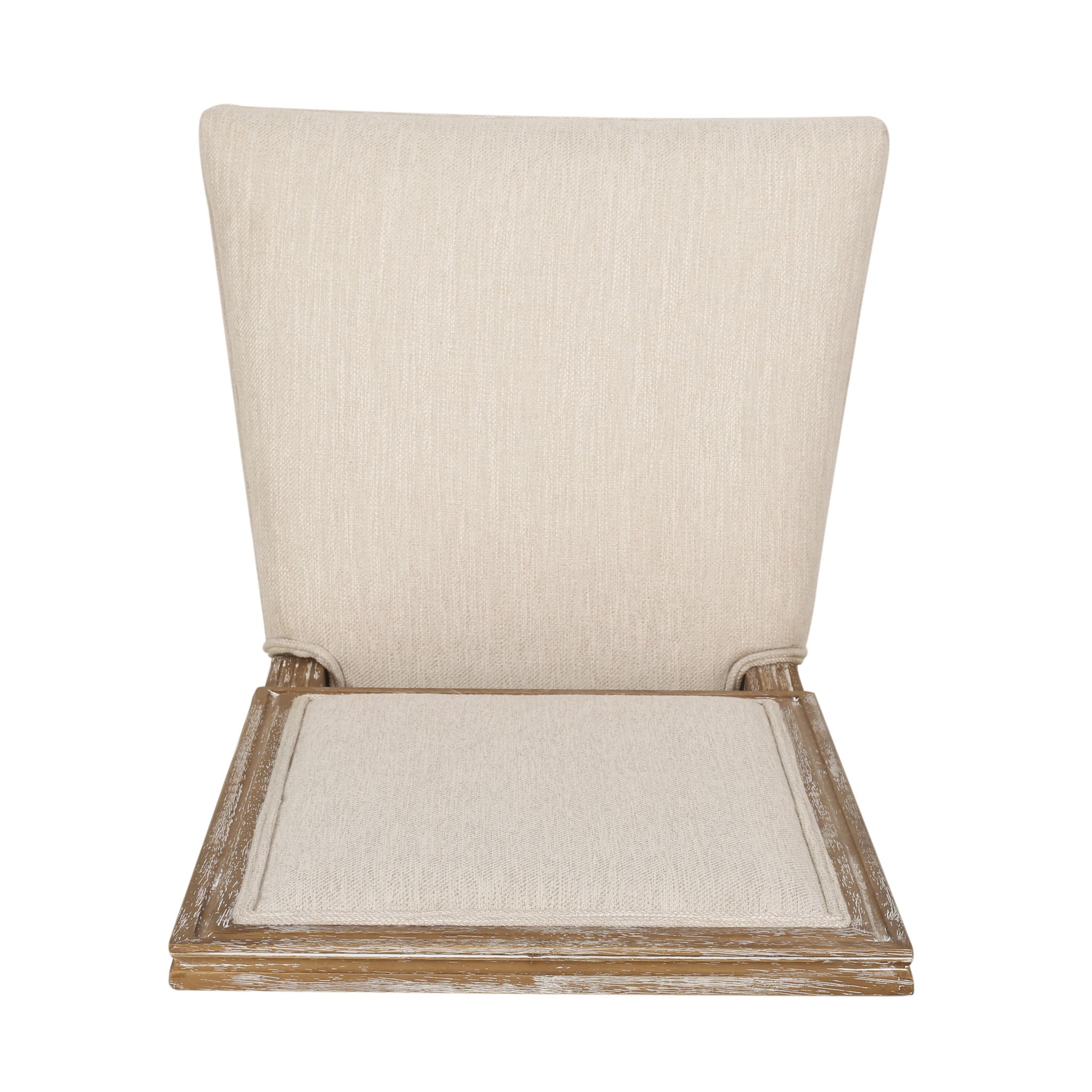 French Country Style Dining Chair With Upholstered Seating And Fluted Legs