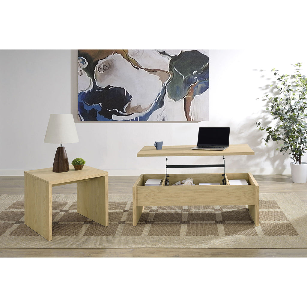 Parker - Accent Side End Table - Light Oak