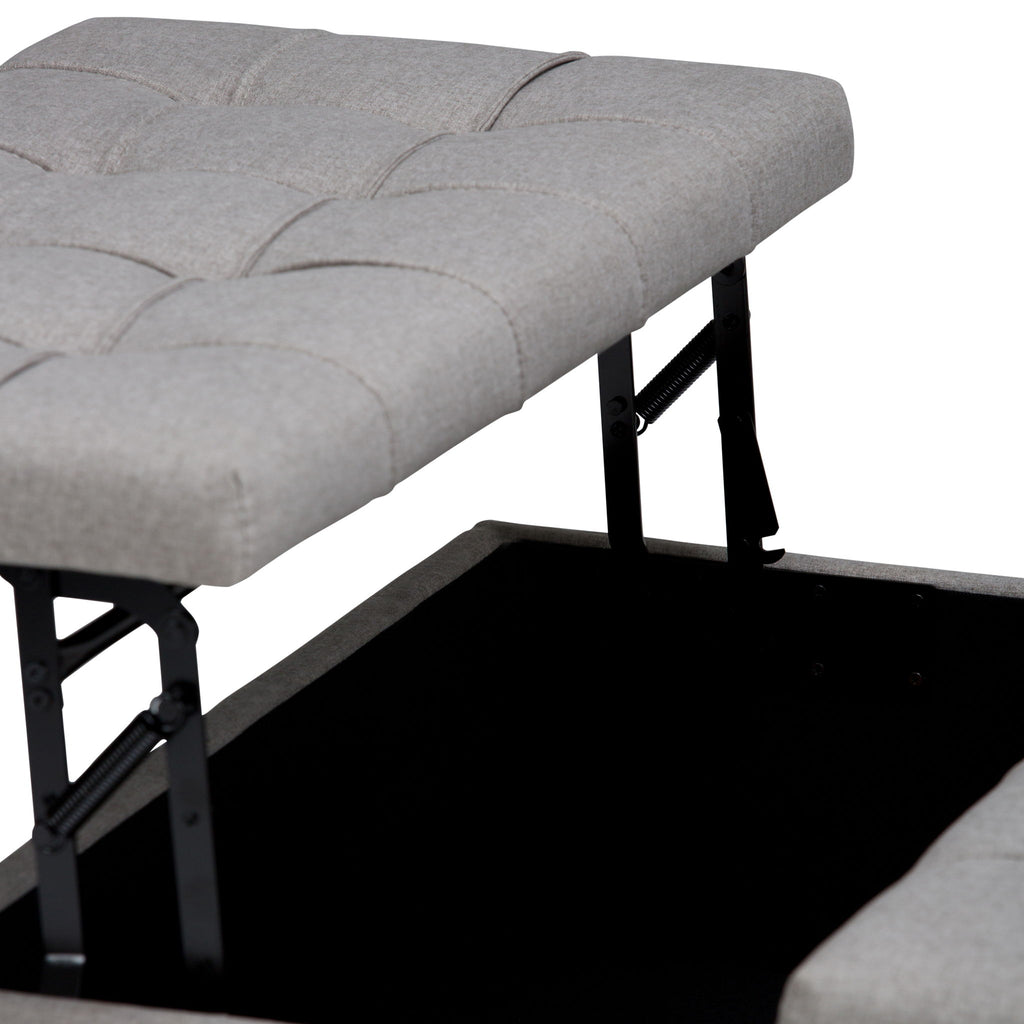 Harrison - Coffee Table Storage Ottoman - Gray