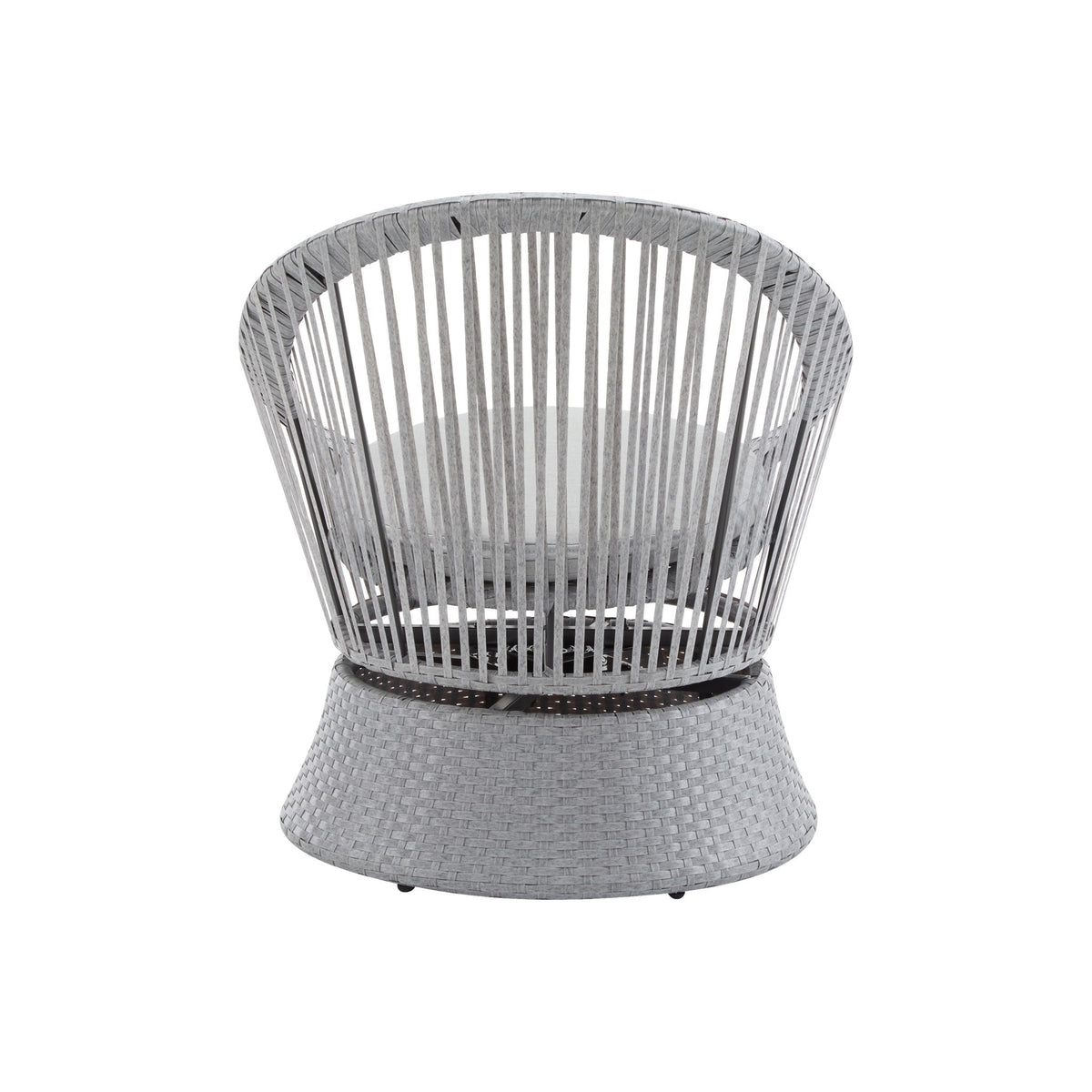 Modern Swivel Wicker Lounge Chair With Round Design