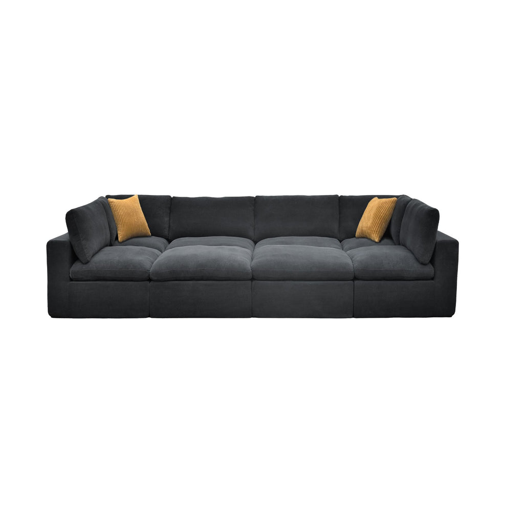 Custom Configuration Modular Sectional With Toss Pillows