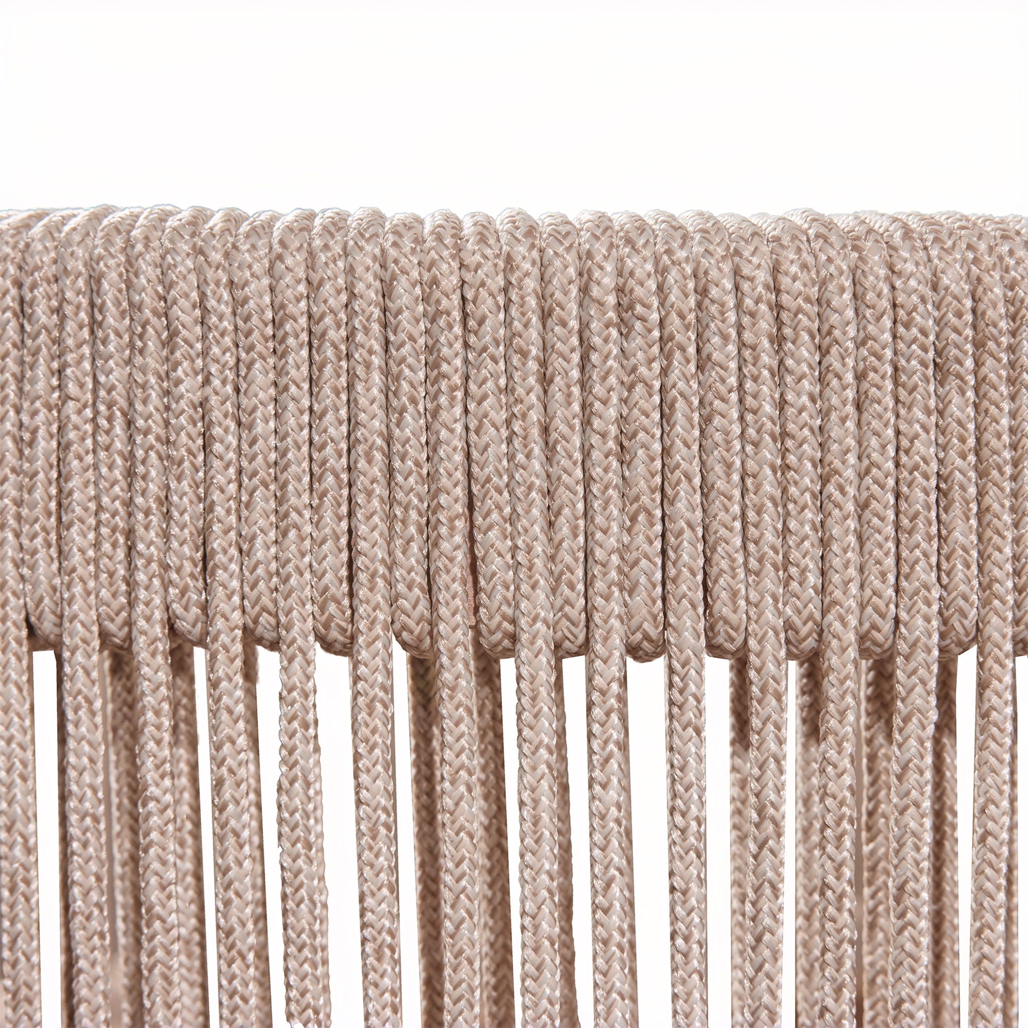 Modern Matera Barstool (Set of 2) With Wraparound Back And Rope - Teak / Beige