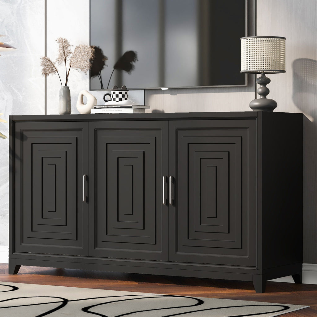TV Stand, Media Console Cabinet With 2 Spacious Storage Space